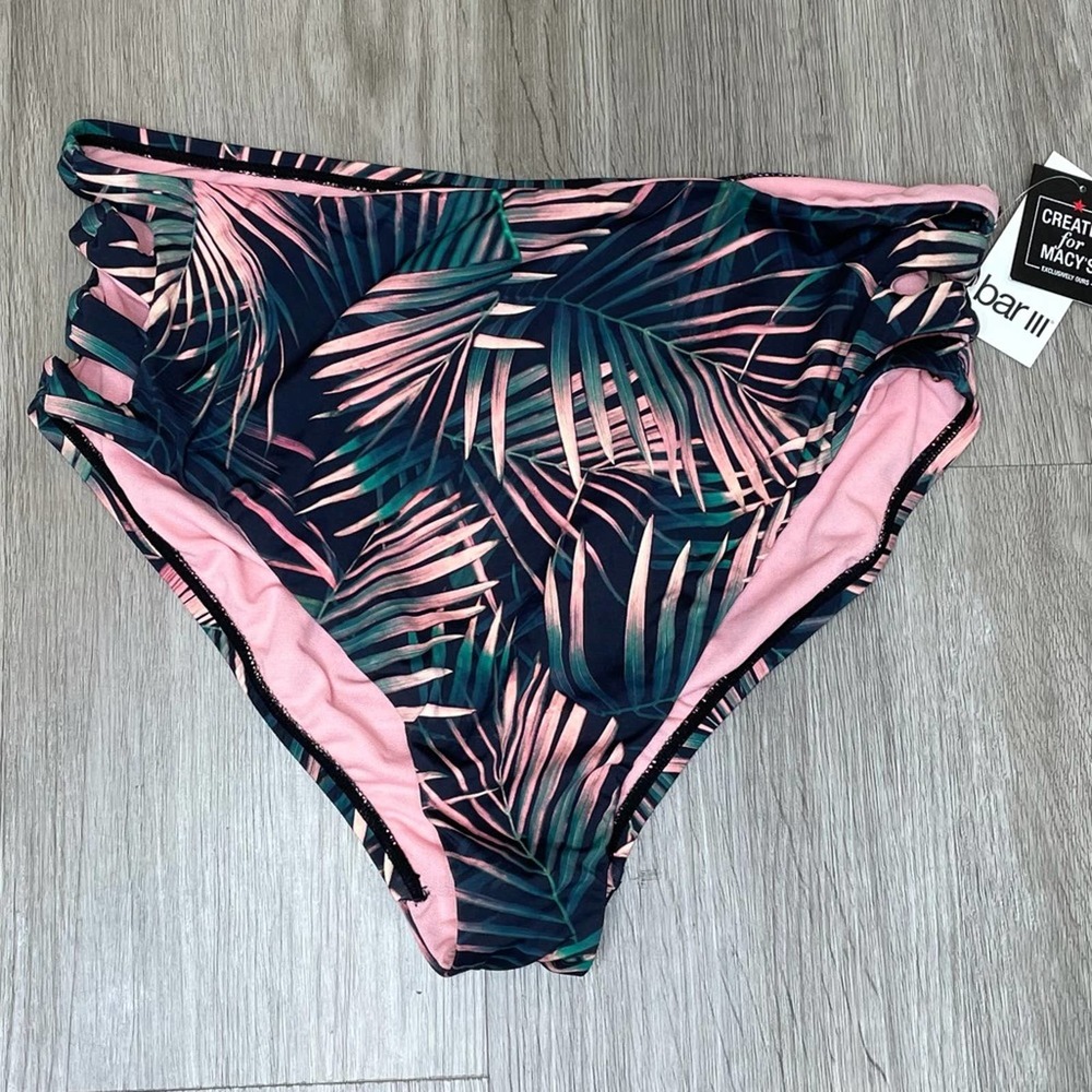 Bar III Women's Bali Nights High Waist Full Coverage Bikini Brief Swim Bottoms